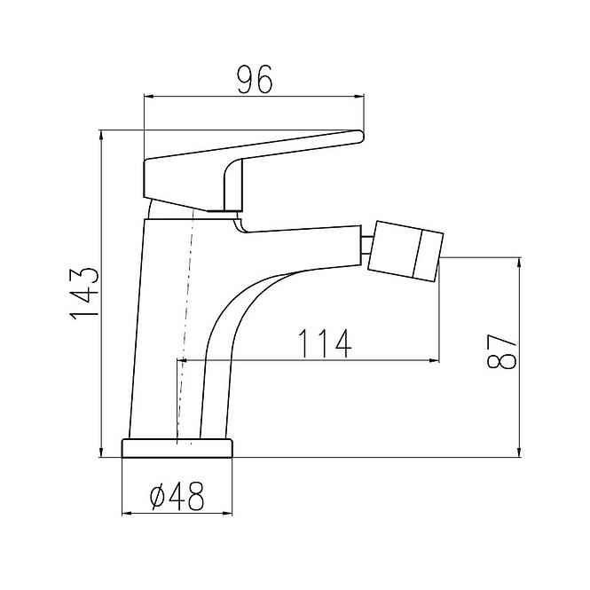 RAV-SLEZAK COLORADO Bidet Wasserhahn mit Goldablauf CO145.0KZ
