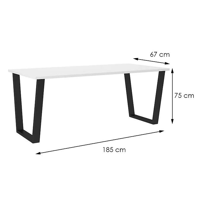 Essentisch Cezar 185x67 – Weiß