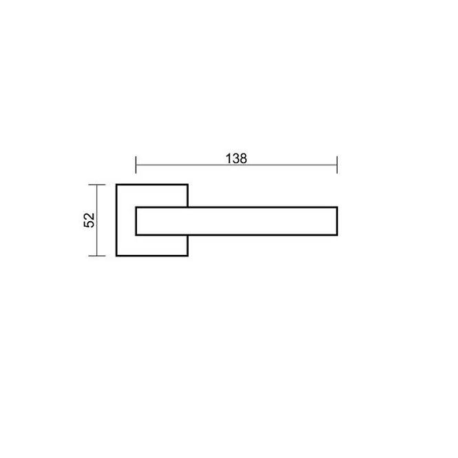 Türgriff Heavy Fit R67F chrom satin