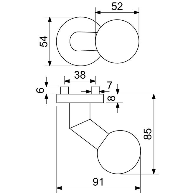 Edelstahlkugel RK.KNOB.02.FIX.CE     