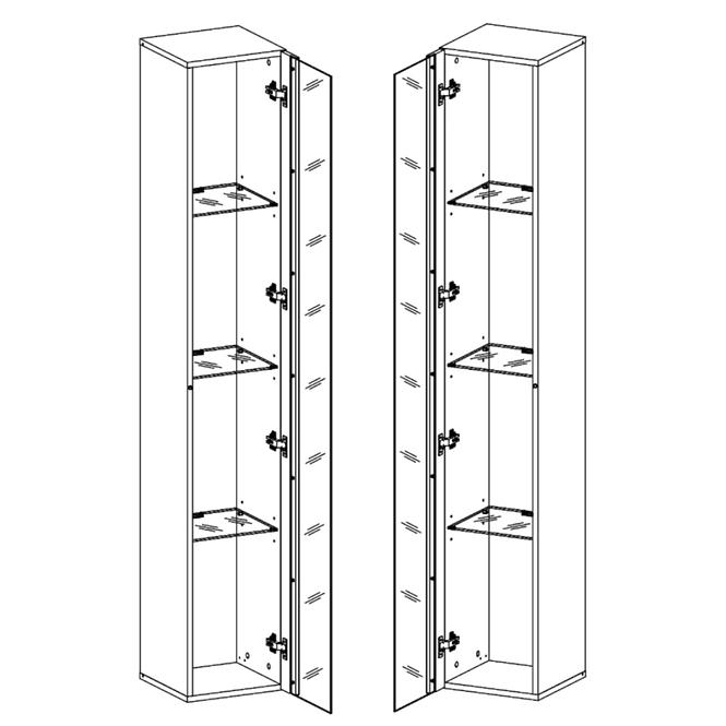 Hängender Schrank Switch SW1 Schwarz 