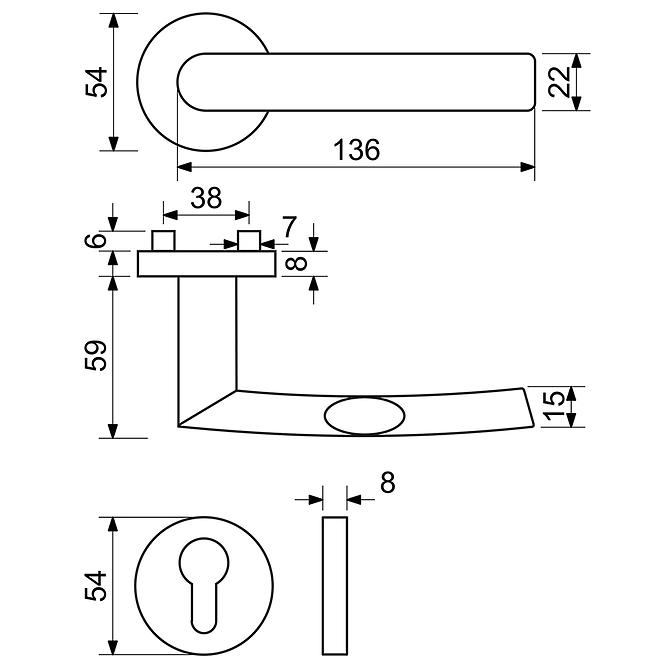 Edelstahlbeschlag RK.C-FORM.PZ.CE                    