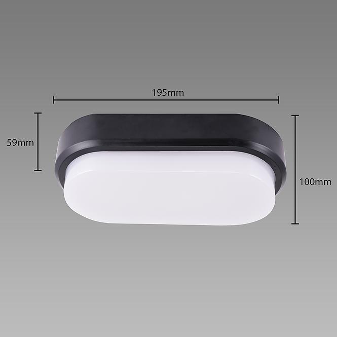 Lampe ARON LED L 12W BLACK 4000K 03798 PL1,6
