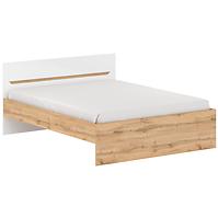 Bett Vincent 160x200 Weiß/Eiche Wotan