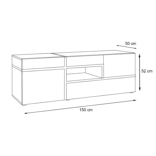 Tv Stolek Cross Weiss /Perla Elm Pew Cs Rtv