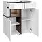 Vitrine Nízka Cross Weiss /Perla Elm Pew Cs Wsn,2
