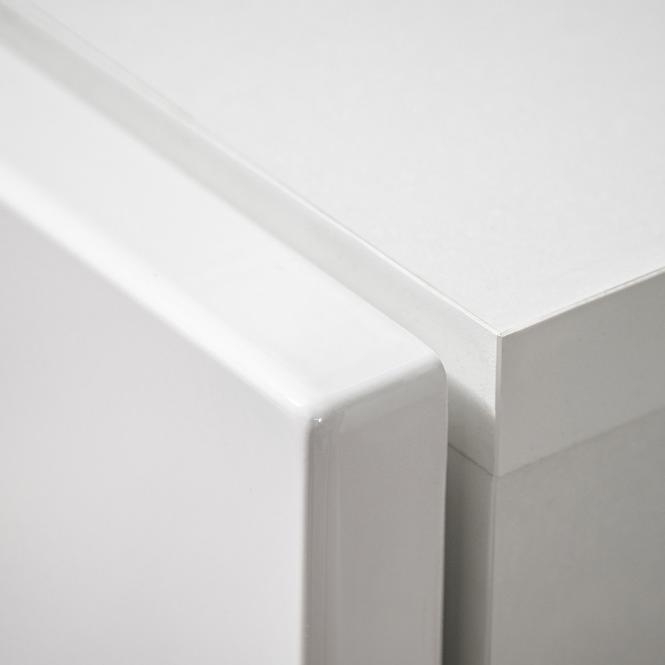 Vitrine Nízka Cross Weiss /Perla Elm Pew Cs Wsn