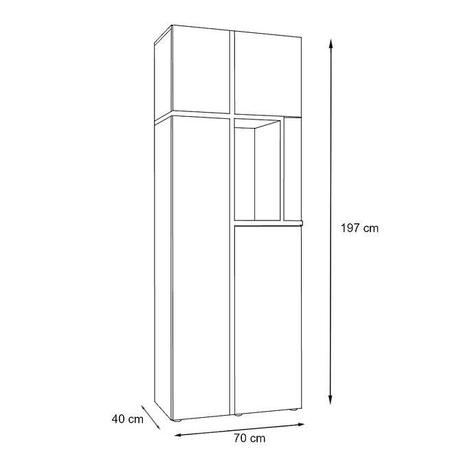 Vitrine Cross Weiss/Perla Elm Pew Cs Wsw