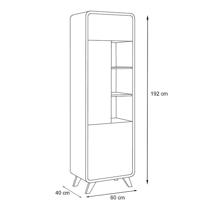 Vitrine Round Kronberg/Antracit Anrv Rd Wsw