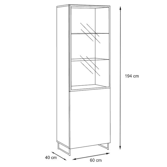 Vitrina Plank Canion Manor Wood Cw Pn Wsw