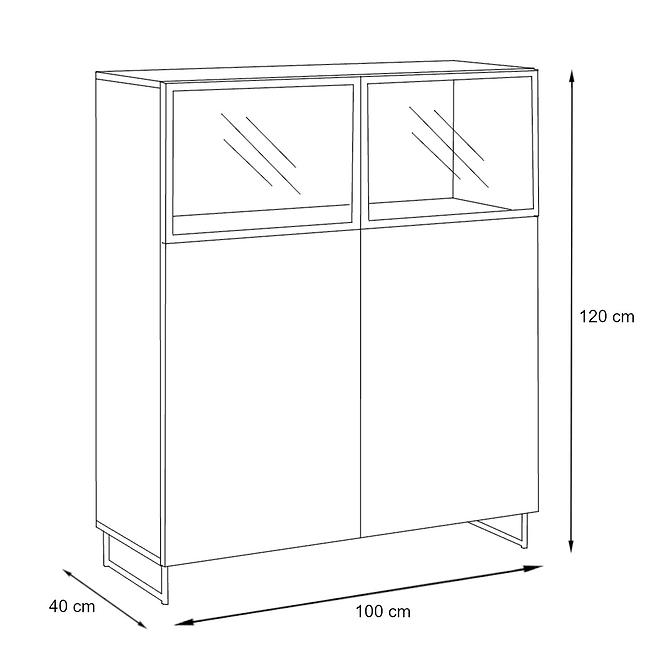 Vitrina Plank Canion Manor Wood Cw Pn Wsn