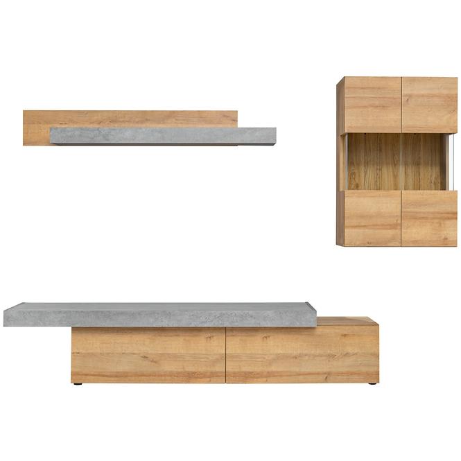 Wohnwand Abw Concret Riviera/Betón Rvaj Cr