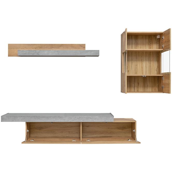 Wohnwand Abw Concret Riviera/Betón Rvaj Cr