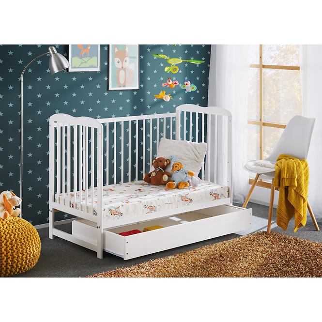 Babybett Ala Ii Plus Schublade Weiß