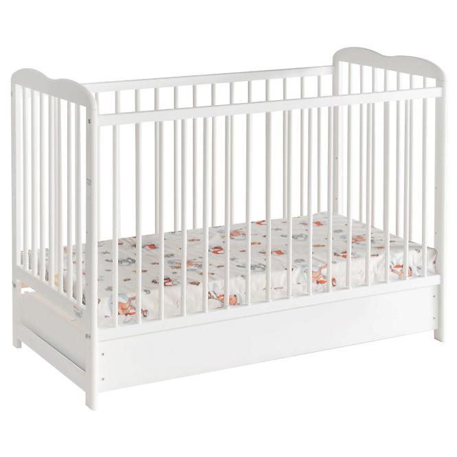 Babybett Ala Ii Plus Schublade+Matratze Weiß