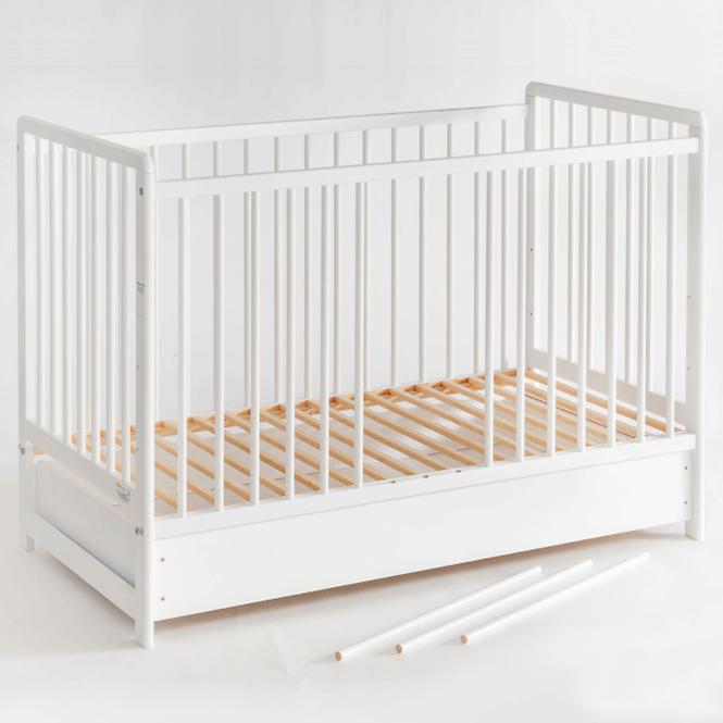 Babybett Cypi Ii Plus Schublade+Matratze Weiß