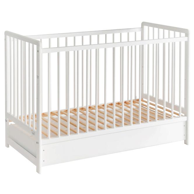 Babybett Cypi Ii Plus Schublade+Matratze Weiß