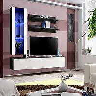 Wandeinheit H+Glas Weiß/Schwarz Zw Fy H2