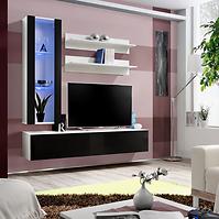 Wandeinheit H+Glas Schwarz /Weiß Ws Fy H2