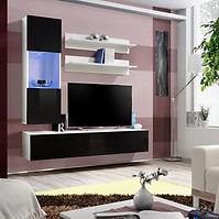 Wandeinheit H+Glas Schwarz /Weiß Ws Fy H3