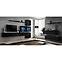 Wohnwand Switch XIX Glas + LED  Schwarz,2