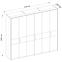 Schrank Isti 6 Türen Sonoma Eiche / Weiß Glanz,3