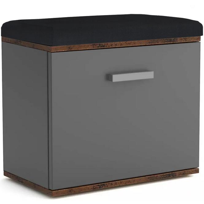 Schuhschrank Justus 05 Anthracite/ Old Style
