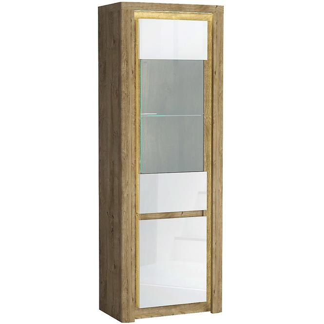 Vitrine Livinio L4 Ribbeck/weiß glänzend