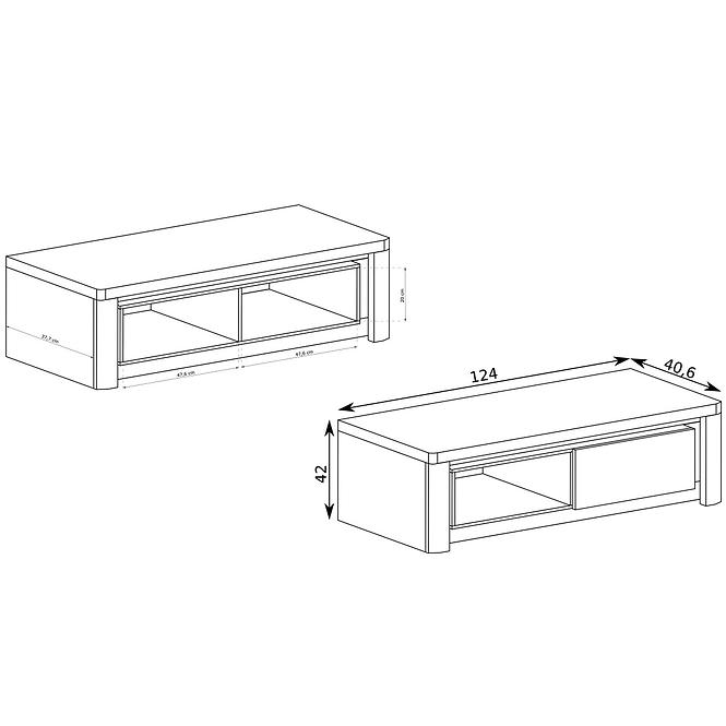 Tv Tisch Livinio L10 Ribbeck/Weiß Glänzend