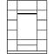 Schrank  Romana Spiegel 160 Weiß,3