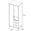 Schrank Joker 2 80 Weiß / Graphit / Grau / Lefkas Eiche,2