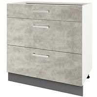Küchenzeile Charlotte 60lcdr Grey Graphite/Light Atelier