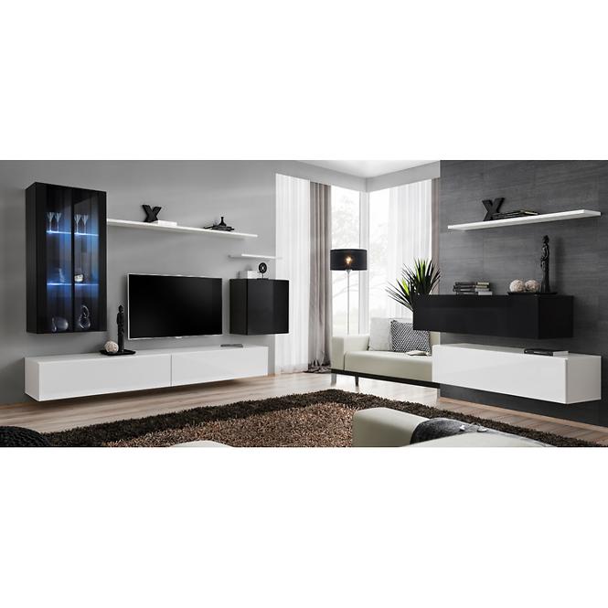 Kommode+Regal Switch Sb II Weiß/Schwarz/Weiß 