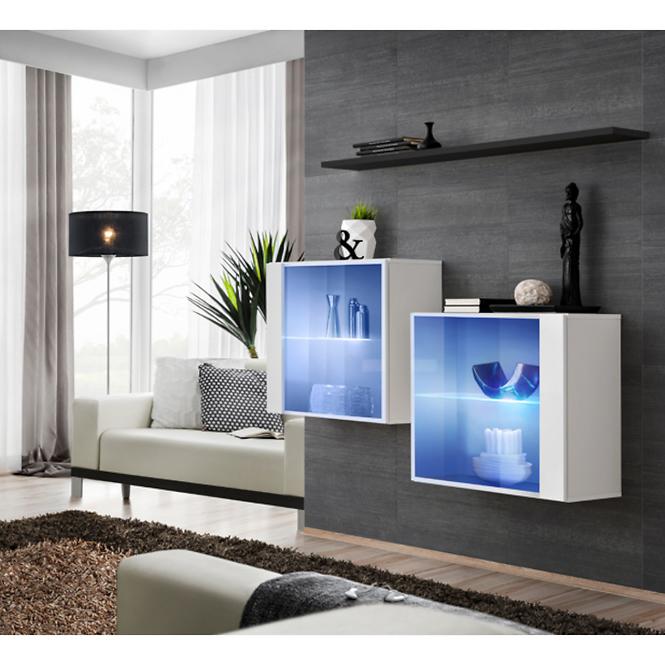 Kommode+Regal Switch Sb III Led Weiß/Schwarz