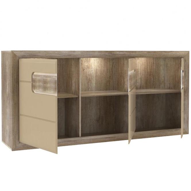 Kommode 3d Tiziano Tzk23b Eiche Antik / Beige Glanz