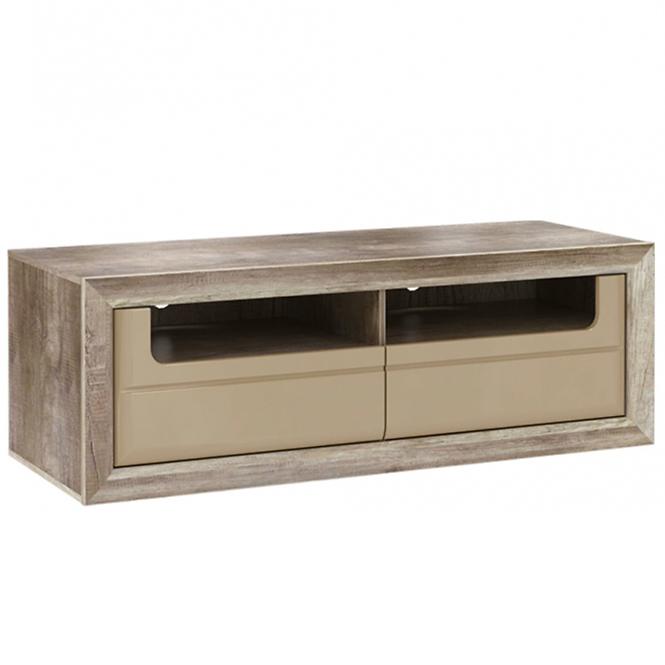 Tv Tisch Tiziano 2s Tzt12 Eiche Antik / Beige Glanz