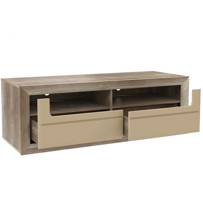 Tv Tisch Tiziano 2s Tzt12 Eiche Antik / Beige Glanz