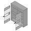 Vitrine  Tiziano 2d Tzv54b Eiche Antik / Beige Glanz,5