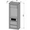 Vitrine  Tiziano 74 Tzv71lb Eiche Antik / Beige Glanz,4