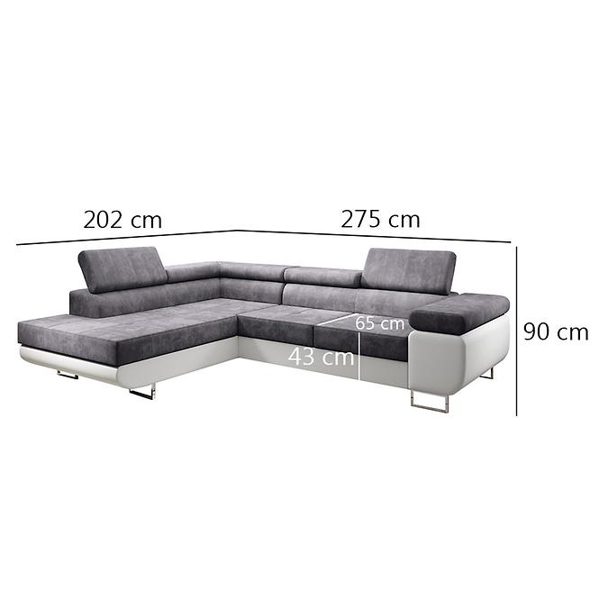 Ecksofa Lotus L links Kronos 22+Madryt 120