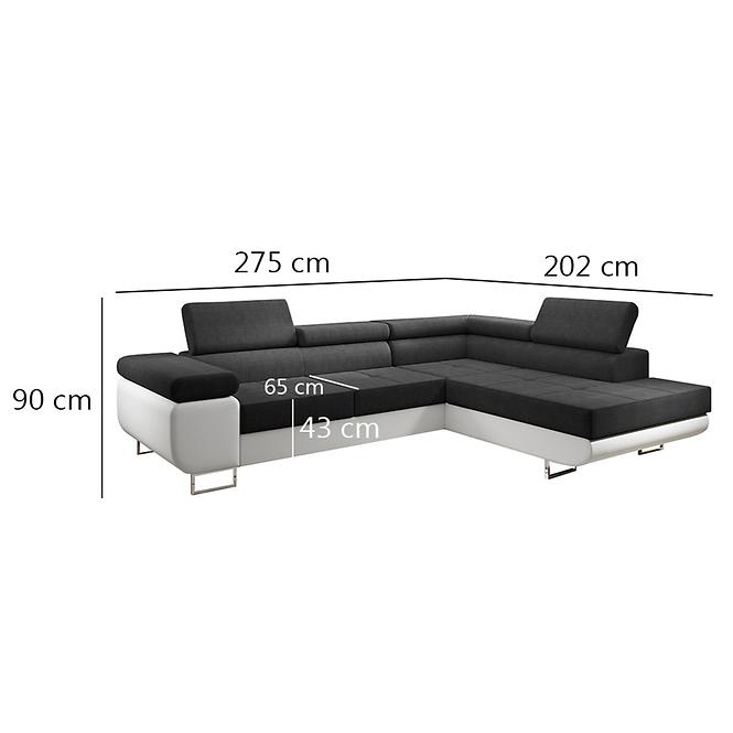 Ecksofa Lotus L rechts Orinoco 100+Madryt 120