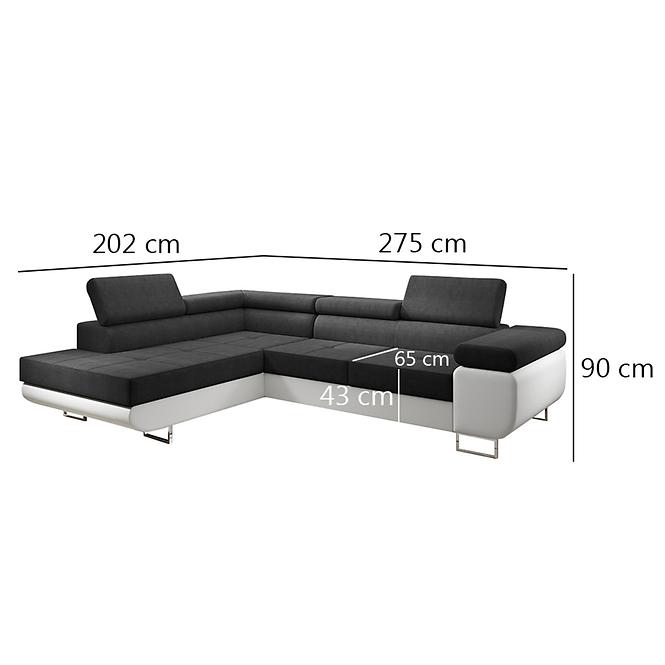 Ecksofa Lotus L links Orinoco 100+Madryt 120