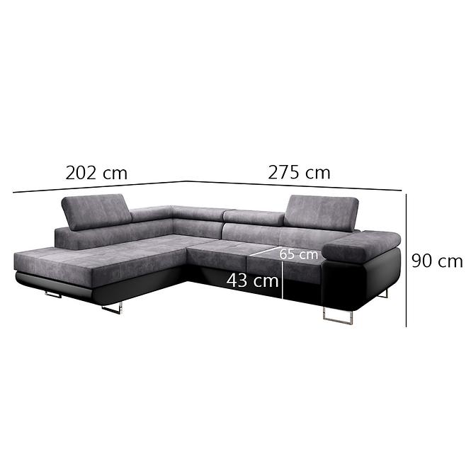 Ecksofa Lotus L links Kronos 22+Madryt 1100