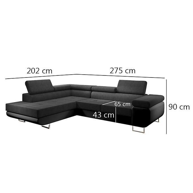 Ecksofa Lotus L links Orinoco 100 + Madryt 1100