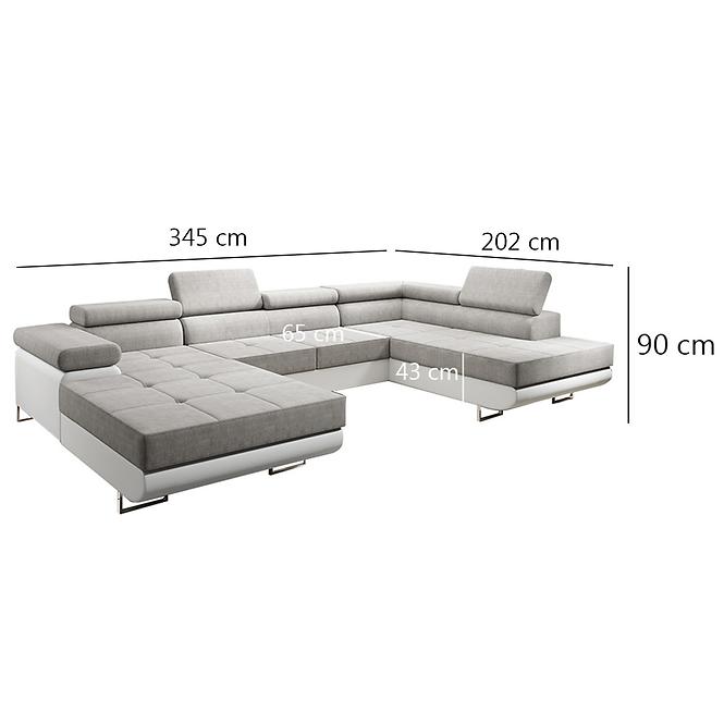 Ecksofa Lotus U recht Orinoco 21+Madryt 120