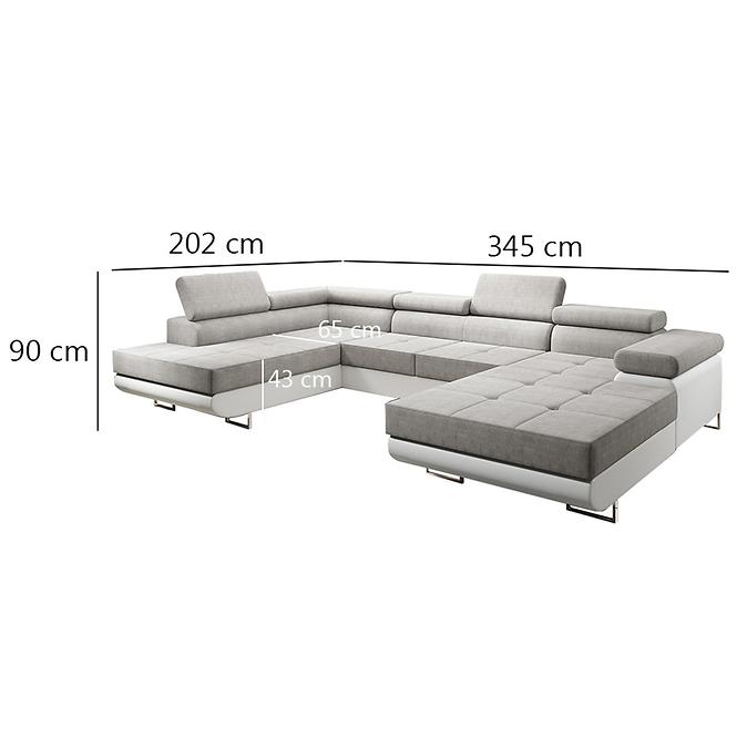 Ecksofa Lotus U link Orinoco 21+Madryt 120