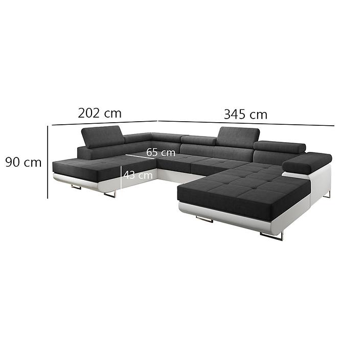 Ecksofa Lotus U link Orinoco 100+Madryt 120