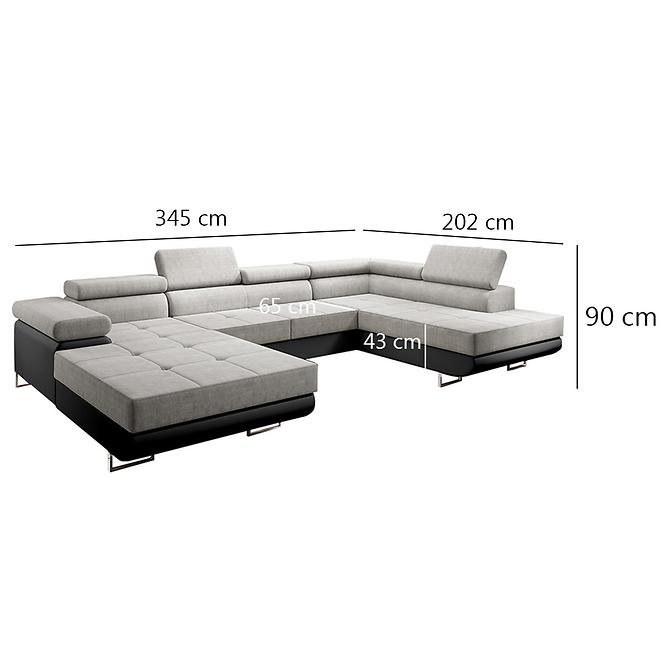 Ecksofa Lotus U recht Orinoco 21+Madryt 1100