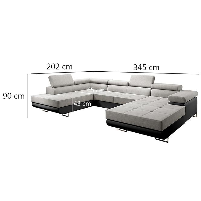 Ecksofa Lotus U link Orinoco 21+Madryt 1100