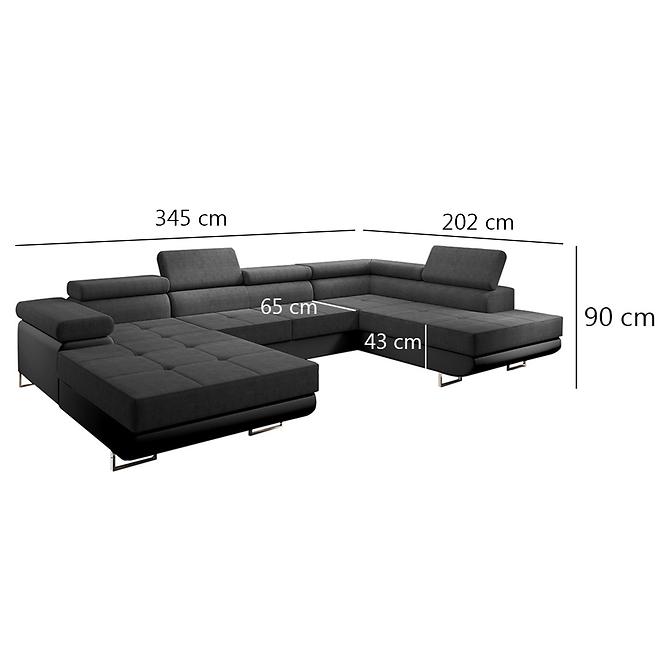 Ecksofa Lotus U recht Orinoco 100+Madryt 1100